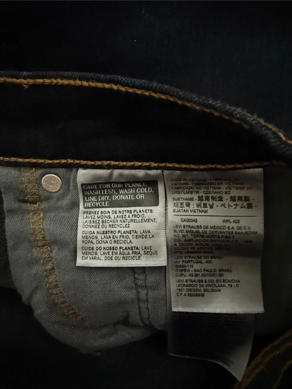 505 Levi's Men’s Dark Indigo Straight Leg Jeans SZ 36 W 32 L - Picture 10 of 11